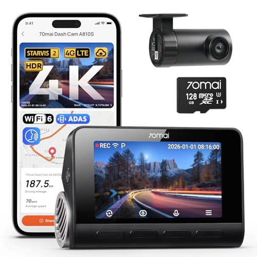 70mai A810 4K Dual Dash Cam