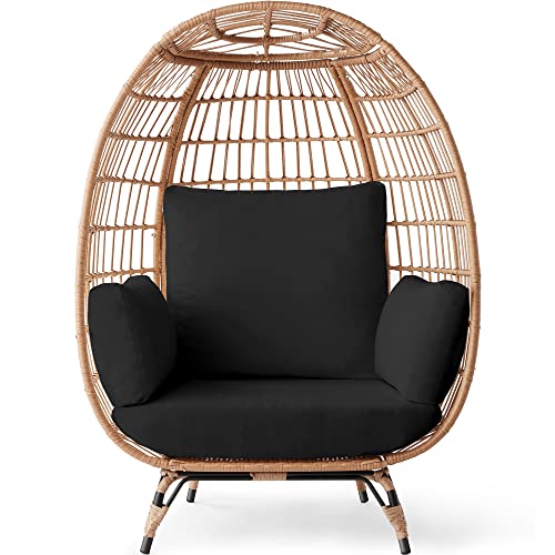Wicker Egg Chair with Cushions