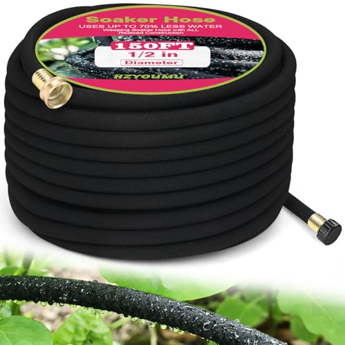 HZYOUMU Soaker Hose 1/2 Inch x 150 FT