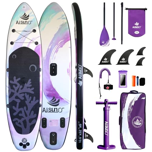 AISUNSS Inflatable Paddle Board with Accessories