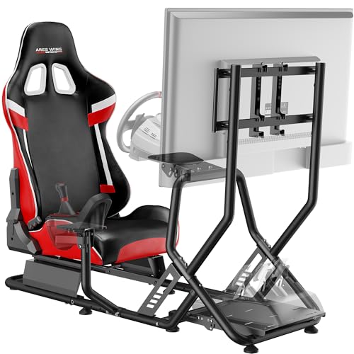 ARES WING Racing Simulator Cockpit with TV Mount