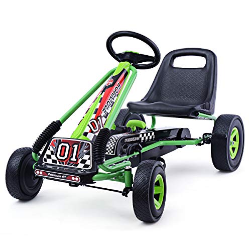 Costzon Kids Pedal Go Kart Green