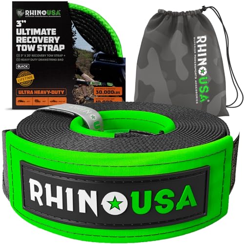 Rhino USA Recovery Tow Strap 31,518lb