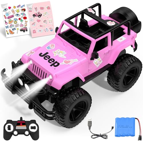 DOUBLE E Pink RC Jeep for Girls