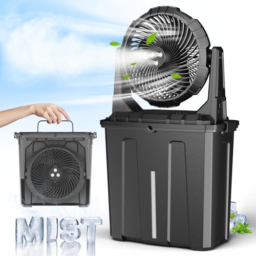 Ausic Portable Misting Fan with 9L Bucket
