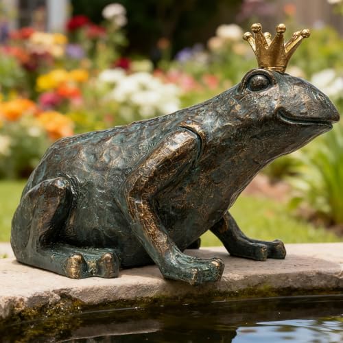 Lune cle Frog Prince Garden Statue