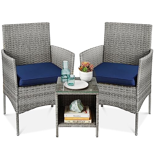 3-Piece Outdoor Wicker Bistro Set