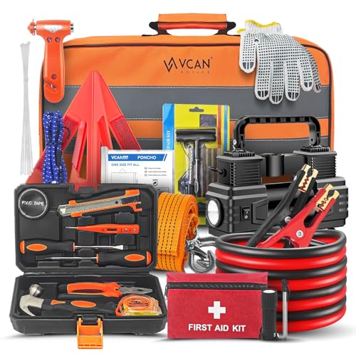 Car Emergency Kit with Air Compressor