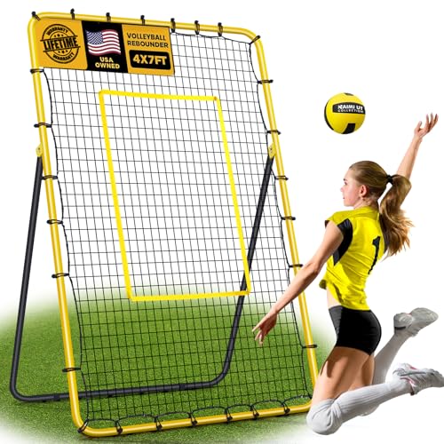 Volleyball Rebounder Net 7x4 ft Adjustable
