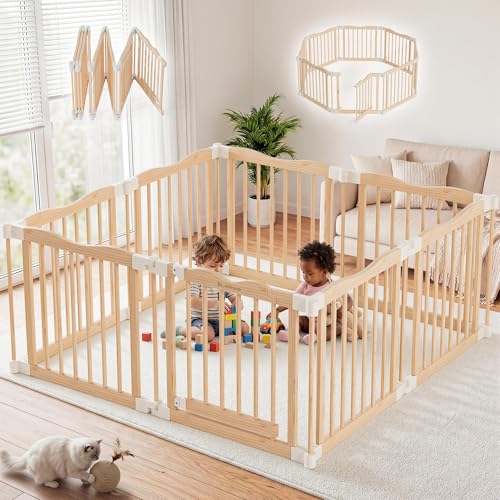 BlueWood Foldable Wooden Baby Playpen