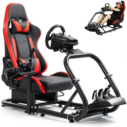 Marada Racing Simulator Cockpit with Red Seat