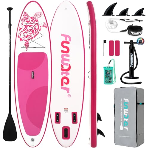 FunWater Inflatable Stand Up Paddle Board Pink