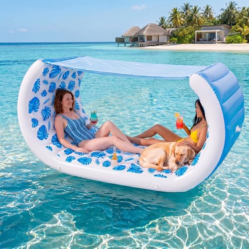 Giant Inflatable Cabana Lounger with Shade