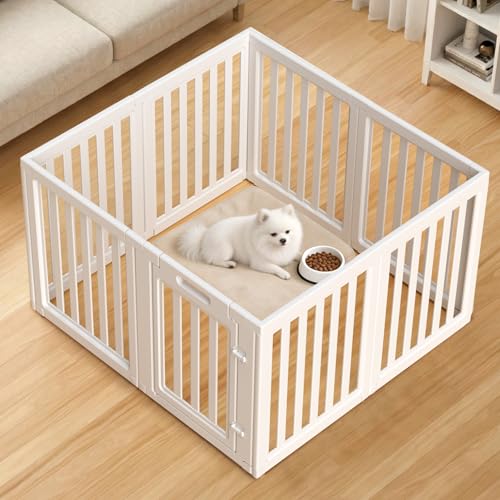 LoveTail Dog Playpen Indoor White 23.6"
