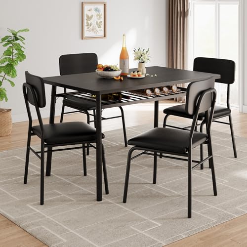 GarveeHome 5-Piece Dining Table Set with Storage
