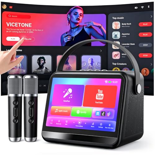 Solagoo Karaoke Machine with Lyrics Display
