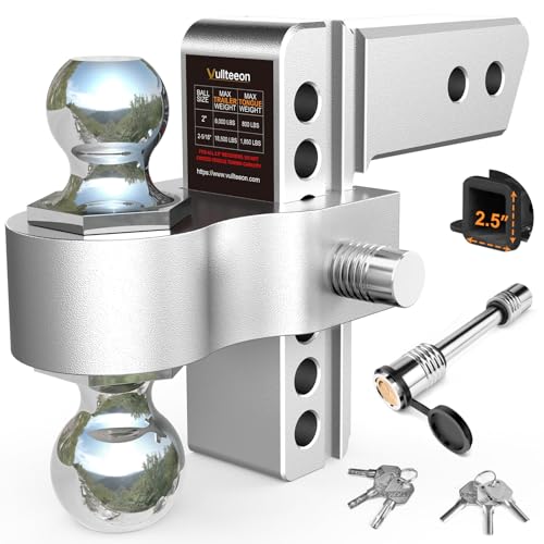 Vullteeon Adjustable Drop Hitch 2.5 Inch Receiver