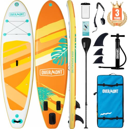 Overmont Inflatable Stand Up Paddle Board Tropicana