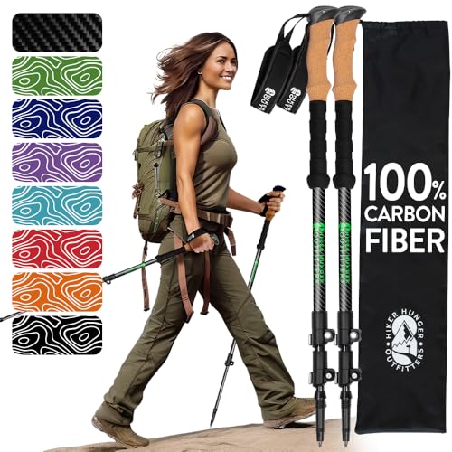 Carbon Fiber Trekking Poles by Hiker Hunger