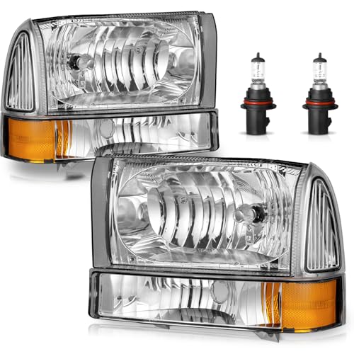 ROADEAL Headlight Assembly for Ford Super Duty 1999-2004
