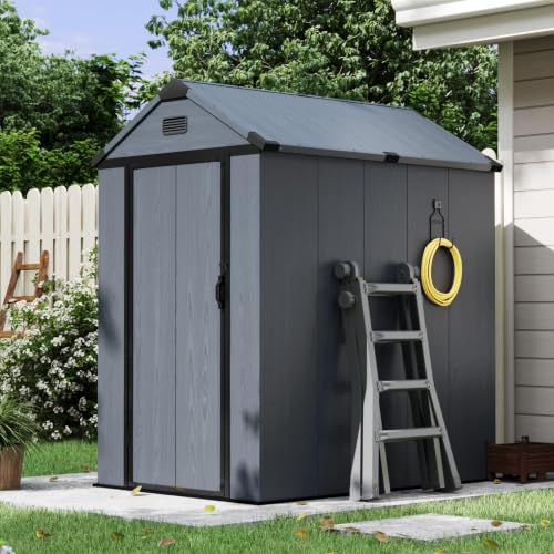 Aoxun Outdoor Resin Storage Shed 4×6 FT