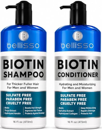 Biotin Shampoo and Conditioner Set by BELLISSO