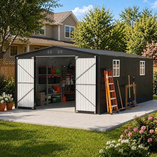 MNLR Large Metal Outdoor Storage Shed