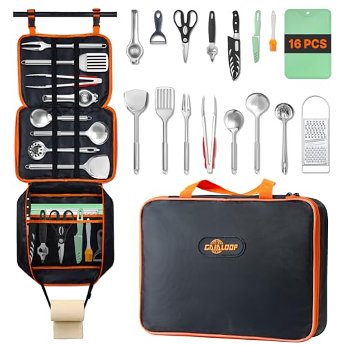 Gaialoop Camping Cookware Set with Organizer Bag
