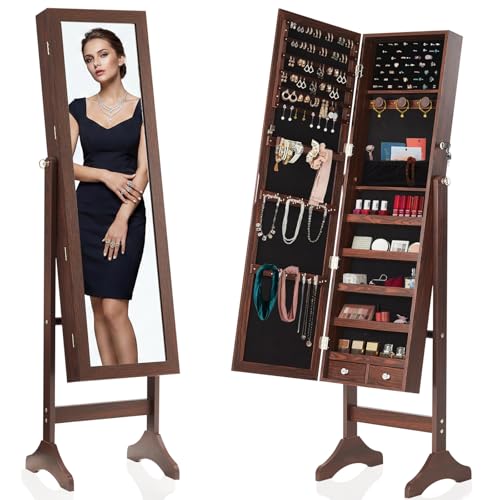 DUMOS 47.3 Jewelry Armoire with Mirror