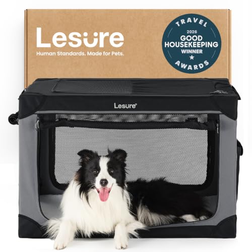 Lesure Soft Collapsible Dog Crate - 36 Inch