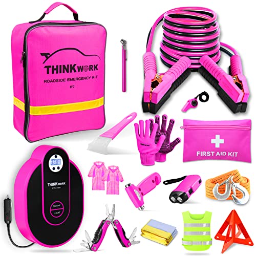 THINKWORK Pink Car Emergency Kit