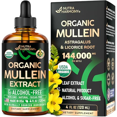Mullein Drops for Lungs - Organic Liquid