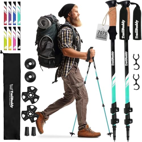 TrailBuddy Lightweight Aluminum Trekking Poles