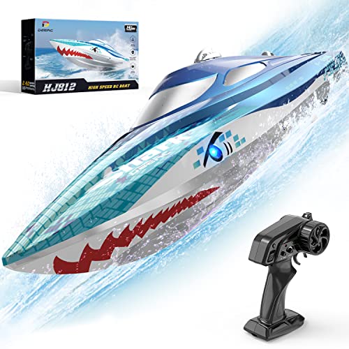 DEERC High Speed RC Boat with LED Lights