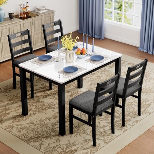 PHI VILLA Marble Kitchen Dining Set