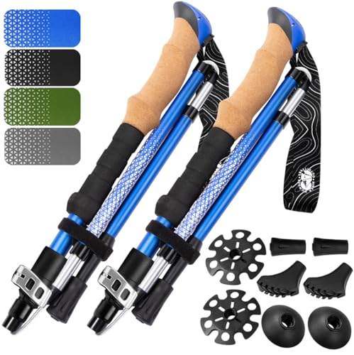 Premium Foldable Hiking Poles - Adjustable, Lightweight Trekking Poles