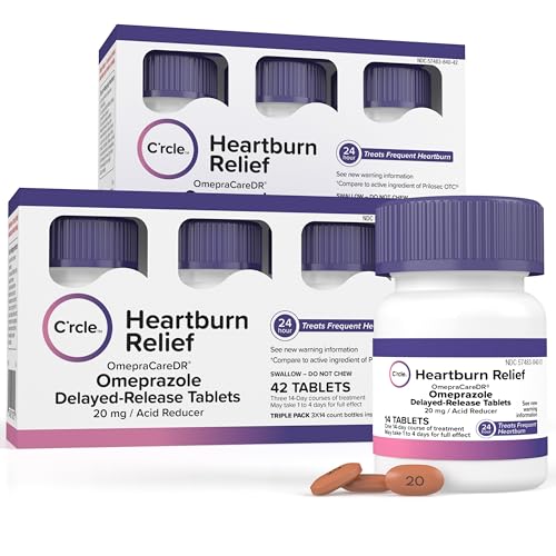 Omeprazole 20mg Heartburn Medicine Tablets Pack