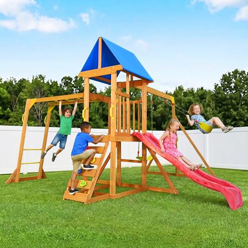 SuniBoxi Wooden Backyard Playground Set