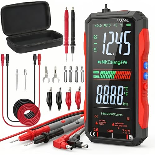 FS899L Digital Multimeter & Silicone Test Leads Kit