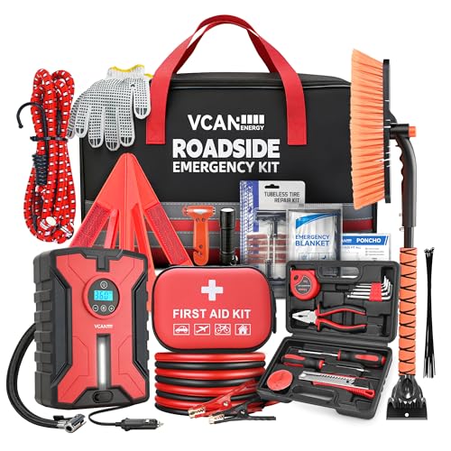 Emergency Car Safety Kit with Air Compressor