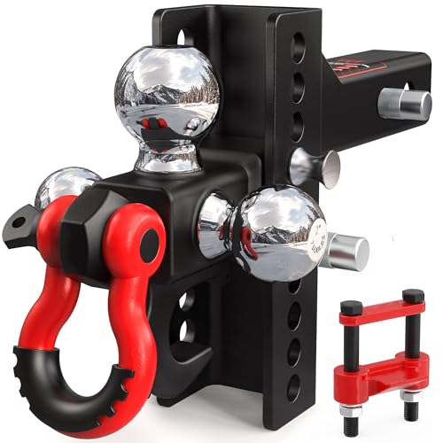 TYT Adjustable Trailer Hitch Tri Ball Mount