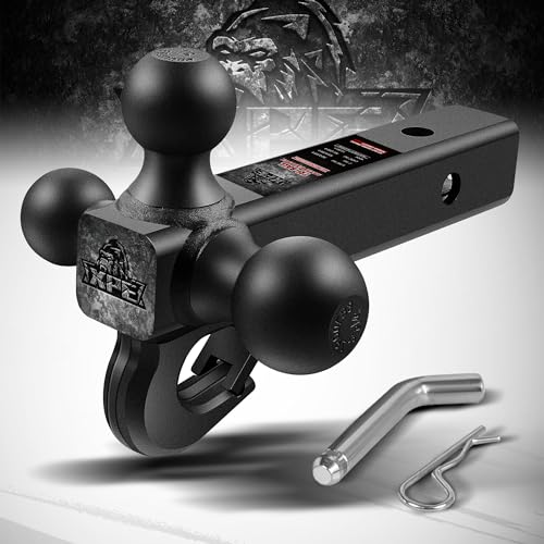 Trailer Hitch Tri Ball Mount with Hook