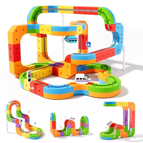 KlickRail Electric Train Set Deluxe 88-Piece