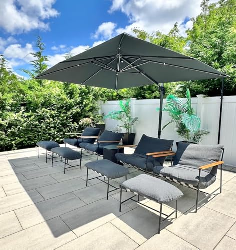 Purple Leaf Patio Umbrella 9' x 11.5'