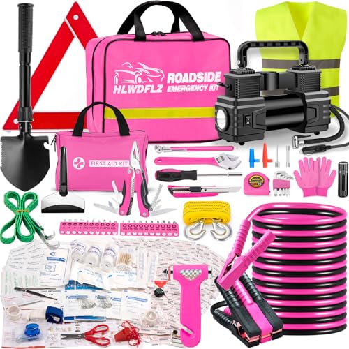 HLWDFLZ Car Emergency Kit with Air Compressor