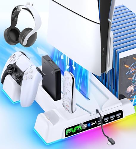 Cooling Stand and Charging Station for PS5