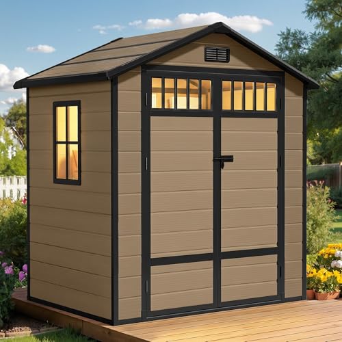 DWVO Resin Outdoor Storage Shed
