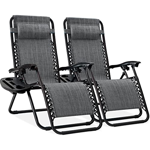 Adjustable Zero Gravity Lounge Chairs - Gray