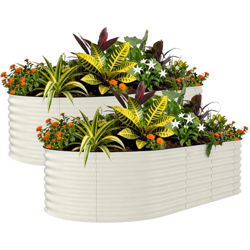 Garvee Galvanized Raised Garden Beds 8x4x2ft