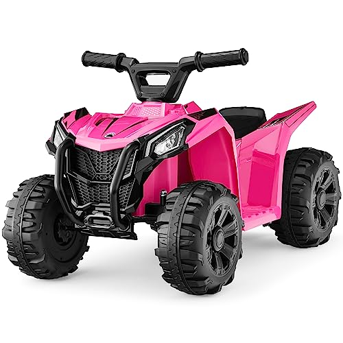 Kids Ride-On Quad ATV Toy - Hot Pink